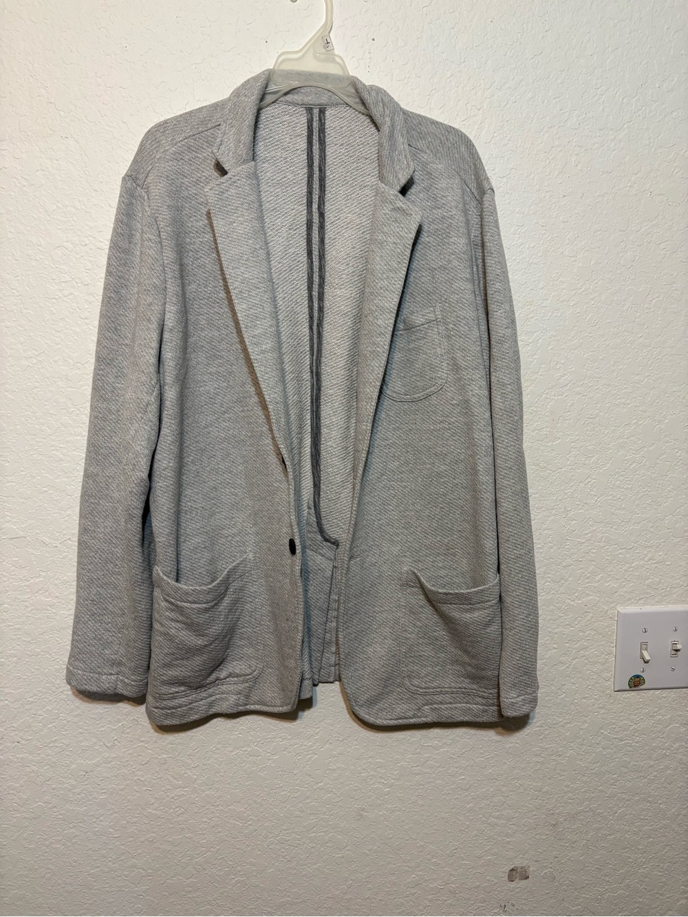 Faherty Inlet Gray Men's Knit Blazer Jacket